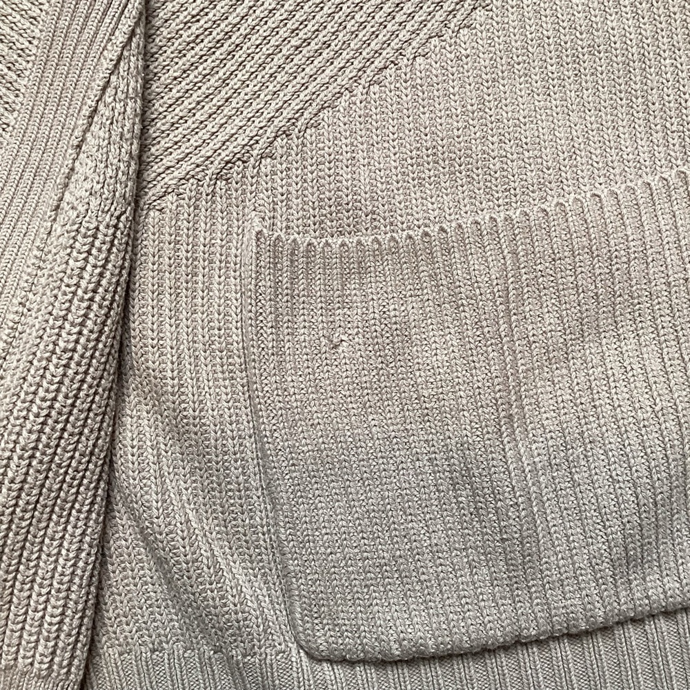 lululemon cotton knit textured wrap cardigan trench tan beige pima wool 6 small - Picture 11 of 11